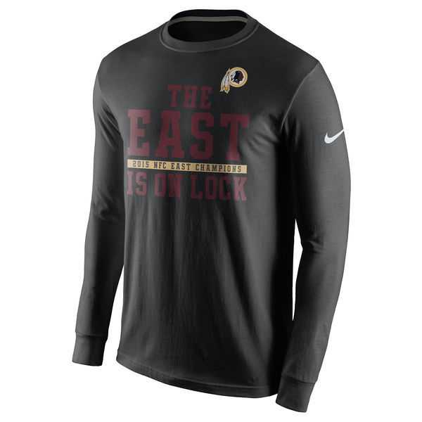 Washington Redskins Nike Black 2015 NFC East Division Champions Long Sleeves WEM T-Shirt,We sell and wholesale Washington Redskins Nike Black 2015 NFC East Division Champions Long Sleeves WEM T-Shirt on line form chian!